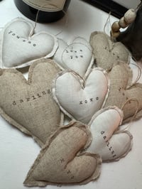 Image 3 of Neutral Fabric Quote Heart