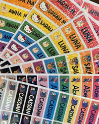 Image 1 of Personalized Character Rainbow labels 