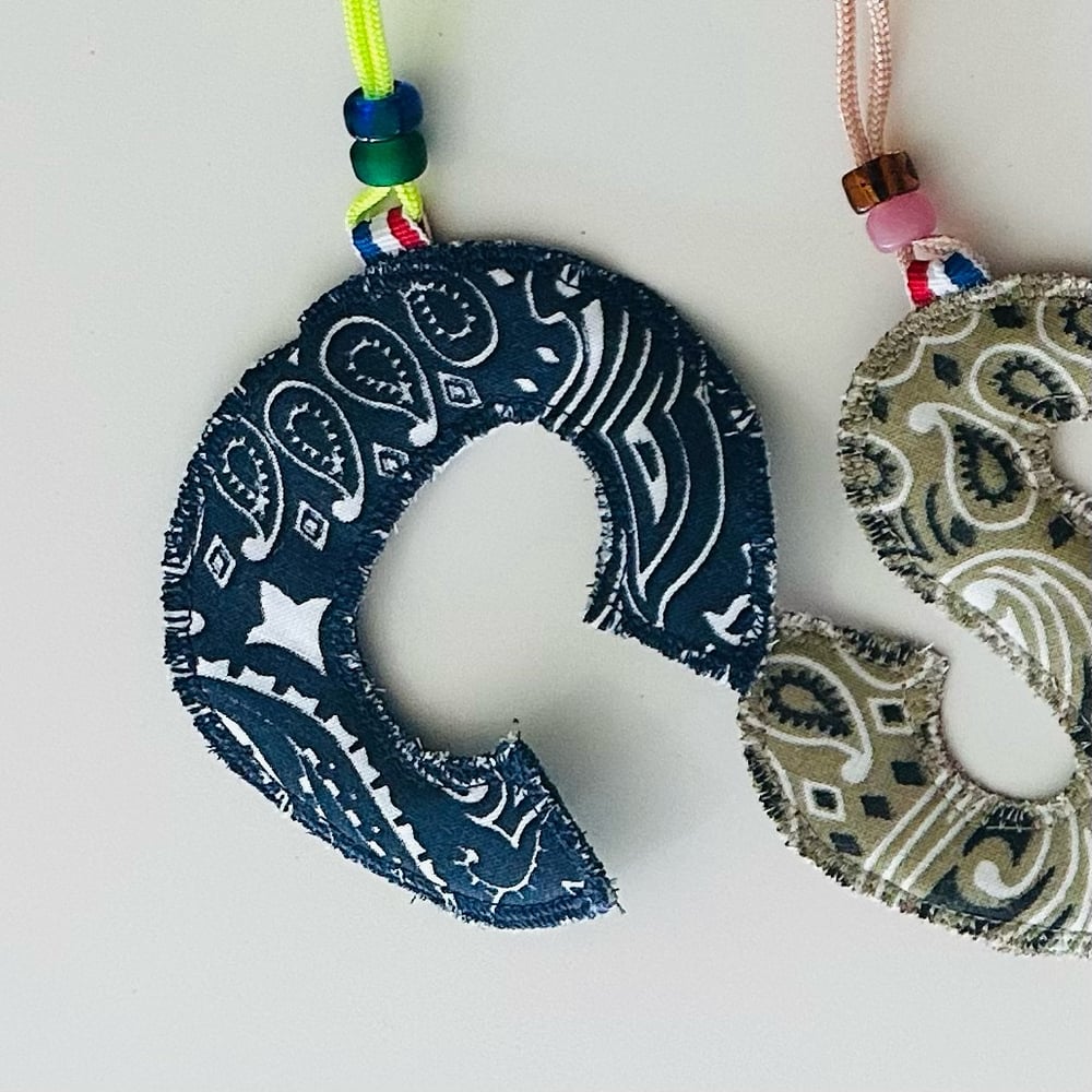 Image of Bandana letter tag