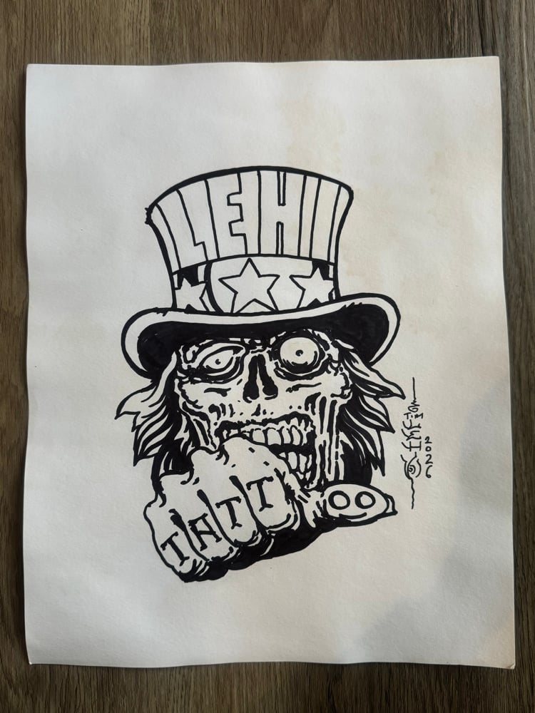 Image of Tim Lehi “Uncle Sam Sticker Art” Original Art
