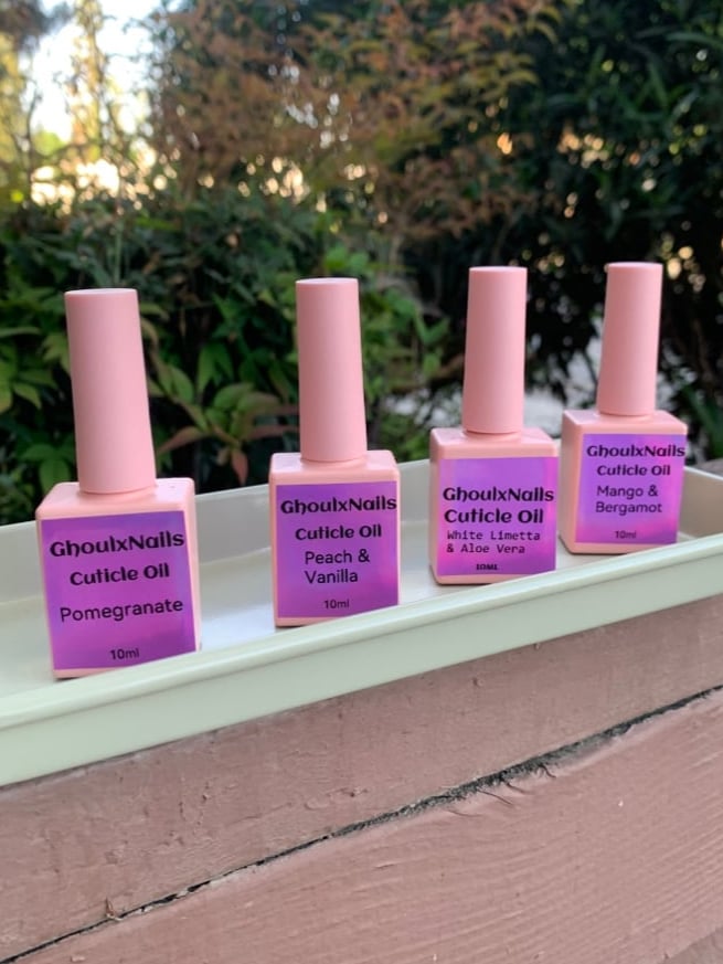 Image of Pink Cuticle Oil Nail Polish Bottles 