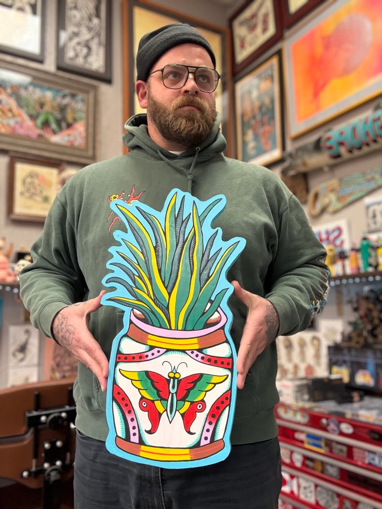 Vase Woodcut