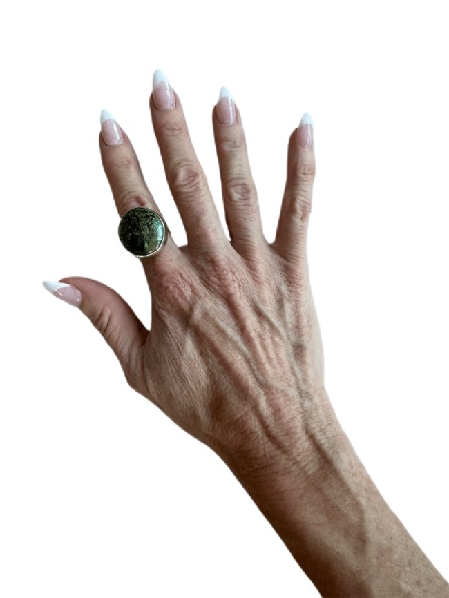 70s turquoise and silver ring 