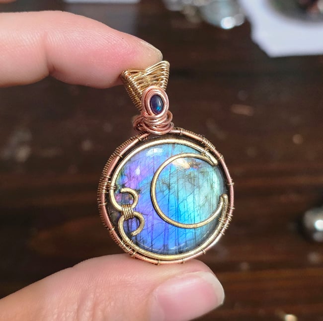 Labradorite Crescent Moon