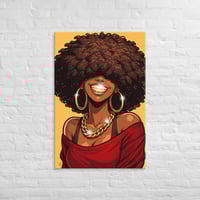 Image 2 of Canvas Print Grilling Woman