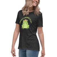 Image 9 of Women's Relaxed T-Shirt,  Prince Croaks a Lot T-Shirt | Funny Frog Pun Graphic Tee