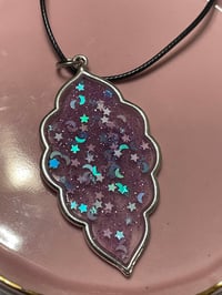 Image 2 of Celestial Leaf Resin Necklace