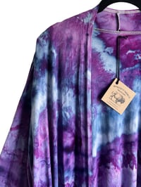 Image 6 of 2XL Jersey Knit Cardigan in Purple Haze Ice Dye