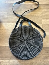 Image 1 of Round straw bag