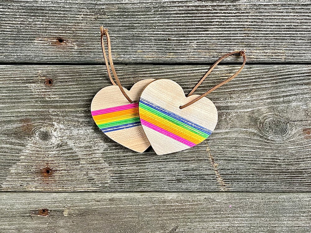 Image of Maple Rainbow Heart