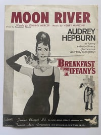 Image 3 of Moon River from Breakfast at Tiffany's, framed 1961 vintage sheet music