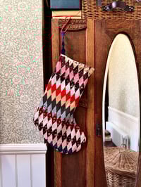 Image 1 of Antique American Lonestar Quilt Stocking No. 1