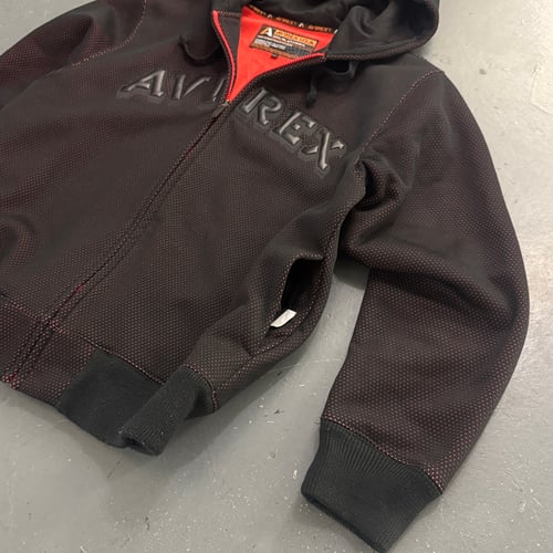 Image of 2000s Avirex Perforated hoodie, size XL