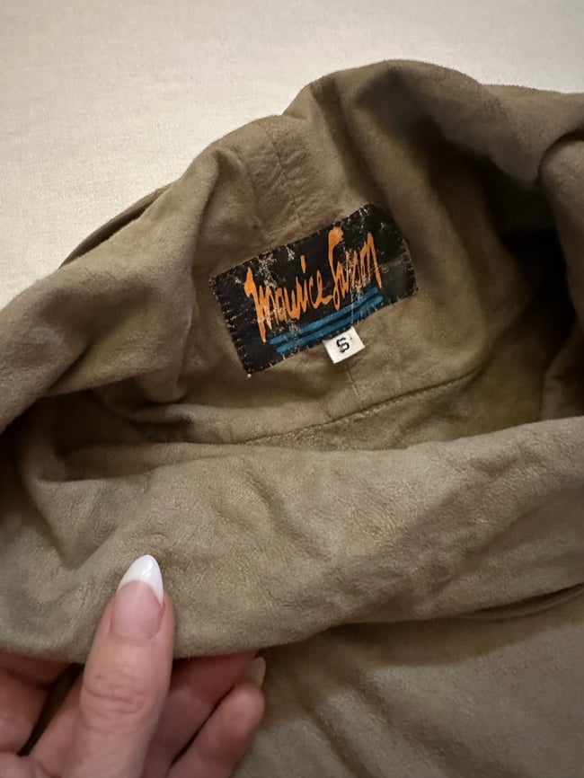 70s thin suede cowl neck dress