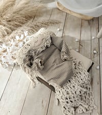 Image 1 of Photo prop | Newborn bodysuit for photoshoots | Martella | neutral brown | dots