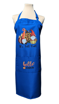 Image 1 of It's Fall You All Gnome Apron (blue)
