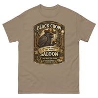 Image 6 of Black Crow Saloon Unisex T-Shirt | Dark Western Bar Tee | Raven Crow Graphic Tee Shirt