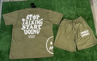 Image 2 of Stop talking, Start Doing set (olive green & white)