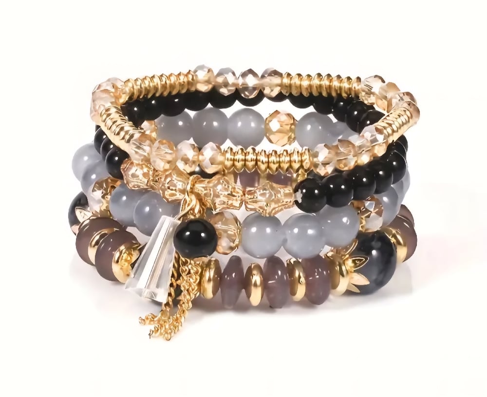 Image of A Stack of Courage Beaded Bracelets