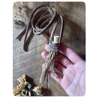 Image 3 of Cork Topped Antler Vial Necklace