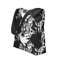 Image 1 of Black Cargo - Contemporary Urban Art Apparel  for the Woke - tribal  - All-Over Print Tote Bag