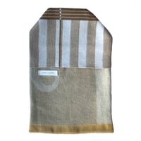 Image 1 of Beige Stripe Reclaimed Cashmere Hot Water Bottle Cover