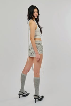 Image of GHOSTBOY - Hocus Striped Skort (Grey)