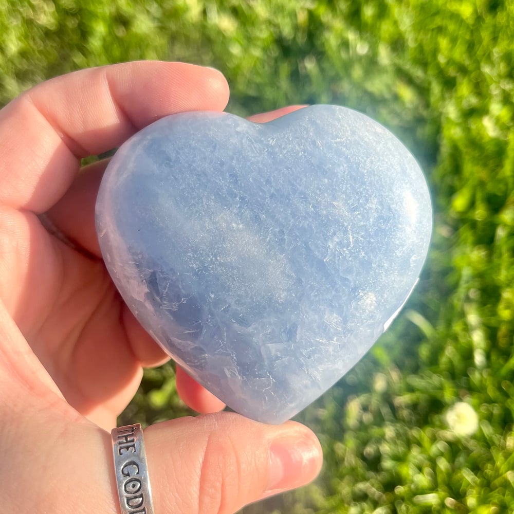 Image of Blue Calcite Heart