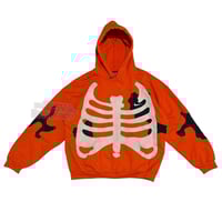 Image 2 of (XL)  Nike Hoodie Skeleton Series Orange “Rinn” 558