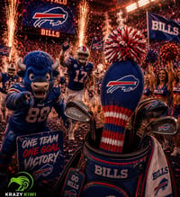 Image 1 of BUFFALO Bills custom Golf Club Cover hand knit logo NFL fan  gift-3fbca0f9