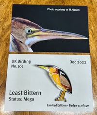 Image 1 of Least Bittern - No.101 - UK Birding Pins - Enamel Pin Badge