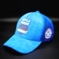 Little Dude Big Energy - Boys Trucker Hat - Blue