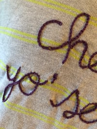 Image 2 of Gently pre-owned “Check Yo’self” hand-embroidered sweater