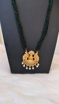Image 4 of Geeta Long American Diamond Hydrocrystal (Laxmi Temple) Necklace Only
