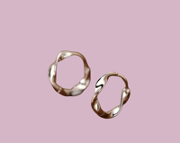 Image 1 of Isabelle Silver Twist Hoop