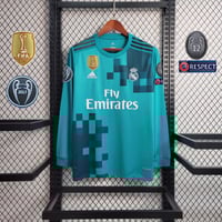 Image 6 of Real Madrid Retro 17/18 Long Sleeve Third Jersey