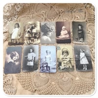 Image 1 of Vintage french ephemera children at play petite cards 