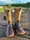 RDR Men’s Morelety Print Brown Wide Square Toe