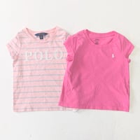 Image 1 of Polo by Ralph Lauren Girls Pink Tee Bundle