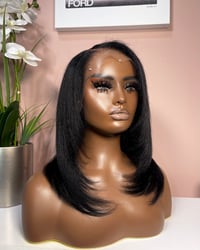 Image 3 of (14 Inch) Kinky Straight w/ Kinky Edges Wig - Ready To Wear