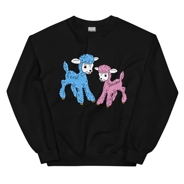 Image of FERAL DREAMERS-DUO BLACK CREW/SWEATER