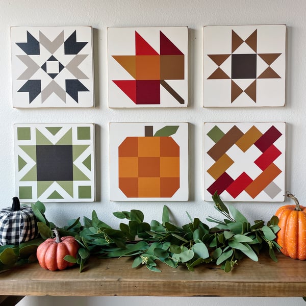 Image of 6 Set - Autumn Harvest Barn Quilts