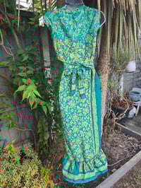 Image 6 of Pasha Co ord set top and frill wrap skirt - green