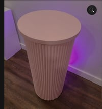 Image 2 of Ripple White pedestal ( for rent only) round pedestal of 36 x 14.5 inches