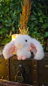 👑The Armored Kingdom Crowned Snowflake White Snugglehop Bunny Keychain