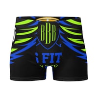 Image 1 of BOSSFITTED Black Neon Green and Blue Boxer Briefs