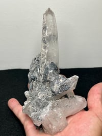 Image 5 of Inner Mongolian Quartz Cluster With Stibnite #2491