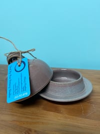 Image 2 of BD18 Butter Dish pink denim glaze