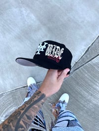 Image 1 of  BLACK “WORLDWIDE” NEW YORK METS CUSTOM FITTED