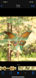 Copper Butterfly Wind Spinner - Wind Sculpture